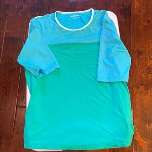 Lands' End Turquoise Swim Shirt Women size S (6-8)